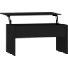 Image de vidaXL Table basse noire 80x50,5x41,5 cm Bois composite