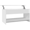 Image de vidaXL Table basse blanche 102x50x52,5 cm Bois composite
