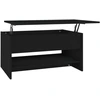 Image de vidaXL Table basse noire 80x50x40 cm bois composite