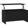 Image de vidaXL Table basse noire 102x55,5x52,5 cm Bois composite