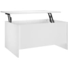Image de vidaXL Table basse blanche 80 x 55,5 x 41,5 cm en aggloméré
