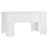 Image de Table basse blanc brillant 79x49x41 cm bois composite