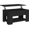 Image de vidaXL Table basse noire 79x49x41 cm Bois composite