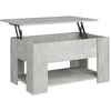 Image de vidaXL Table basse gris béton 79x49x41 cm Bois composite