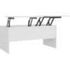 Image de vidaXL Table basse blanche 102x50,5x46,5 cm Bois composite