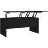 Image de vidaXL Table basse noire 102x50,5x46,5 cm Bois composite