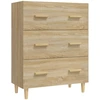 Image de vidaXL Sideboard Chêne Sonoma 70x34x90 cm Matériau dérivé du bois