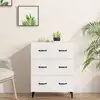 Image de vidaXL Sideboard Blanc 69,5x34x90 cm Bois composite