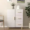 Image de vidaXL Sideboard Blanc 69,5x34x90 cm Bois composite