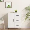 Image de vidaXL Sideboard Blanc 69,5x34x90 cm Bois composite