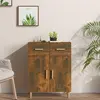 Image de vidaXL Sideboard chêne fumé 69,5x34x89 cm bois composite