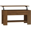 Image de vidaXL Table basse marron imitation chêne 101x49x52 cm Bois composite