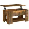 Image de vidaXL Table basse chêne fumé 79x49x41 cm Bois composite