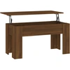 Image de vidaXL Table basse marron imitation chêne 101x49x52 cm Bois composite