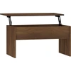 Image de vidaXL Table basse marron imitation chêne 80x50,5x41,5 cm Matériau dérivé du bois