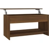 Image de vidaXL Table basse aspect chêne brun 102 x 50 x 52,5 cm en aggloméré