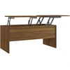 Image de Table basse marron imitation chêne 102x50,5x46,5 cm Matériau dérivé du bois
