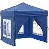 Image de vidaXL Tente de réception pliante avec parois latérales Bleu 2x2 m