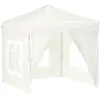 Image de vidaXL Tente de réception pliante avec parois latérales Crème 2x2 m
