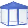 Image de vidaXL Tente de réception pliante avec parois latérales Bleu 2x2 m