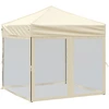 Image de vidaXL Tente de réception pliante avec parois latérales Crème 2x2 m