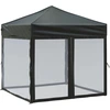 Image de vidaXL Tente de réception pliante avec parois latérales noire 2x2 m