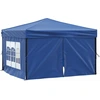 Image de vidaXL Tente de réception pliable avec parois latérales bleu 3x3 m