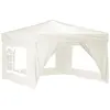 Image de vidaXL Tente de réception pliante avec parois latérales Crème 3x3 m