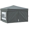 Image de vidaXL Tente de réception pliante avec parois latérales anthracite 3x3 m