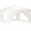 Image de vidaXL Tente de réception pliable avec parois latérales blanc 3x3 m