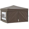 Image de vidaXL Tente de réception pliante avec parois latérales Taupe 3x3 m
