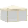 Image de vidaXL Tente de réception pliante avec parois latérales Crème 3x3 m