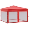 Image de vidaXL Tente de réception pliable avec parois latérales rouge 3x3 m