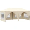 Image de vidaXL Tente de réception pliante avec parois latérales Crème 3x6 m