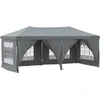 Image de vidaXL Tente de réception pliante avec parois latérales anthracite 3x6 m