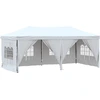Image de vidaXL Tente de réception pliable avec parois latérales blanc 3x6 m
