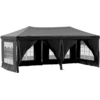 Image de vidaXL Tente de réception pliante avec parois latérales noire 3x6 m