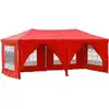 Image de vidaXL Tente de réception pliante avec parois latérales rouge 3x6 m