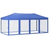 Image de vidaXL Tente de réception pliable avec parois latérales bleu 3x6 m