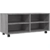 Image de vidaXL Armoire TV à roulettes Gris Sonoma 90x35x35 cm Bois composite