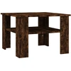 Image de vidaXL Table basse chêne fumé 60x60x42 cm bois composite