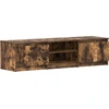 Image de vidaXL Armoire TV chêne fumé 140x40x35,5 cm Bois composite