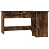 Image de vidaXL Bureau d'angle chêne fumé 120x140x75 cm bois composite