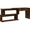Image de vidaXL Bureau d'angle chêne fumé 200x50x76 cm bois composite