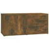 Image de vidaXL Armoire TV chêne fumé 80x34x36 cm Bois composite