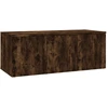 Image de vidaXL Armoire TV chêne fumé 80x34x30 cm Bois composite