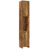 Image de vidaXL Armoire de salle de bain chêne fumé 30x30x183,5 cm Bois composite