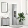 Image de vidaXL Armoire de salle de bain Gris Sonoma 30x30x183,5 cm Bois composite