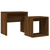 Image de vidaXL Tables de salon 2 pcs. Brun imitation chêne Matériau dérivé du bois