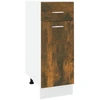 Image de vidaXL Armoire basse avec tiroir Lyon chêne fumé 30x46x81,5 cm